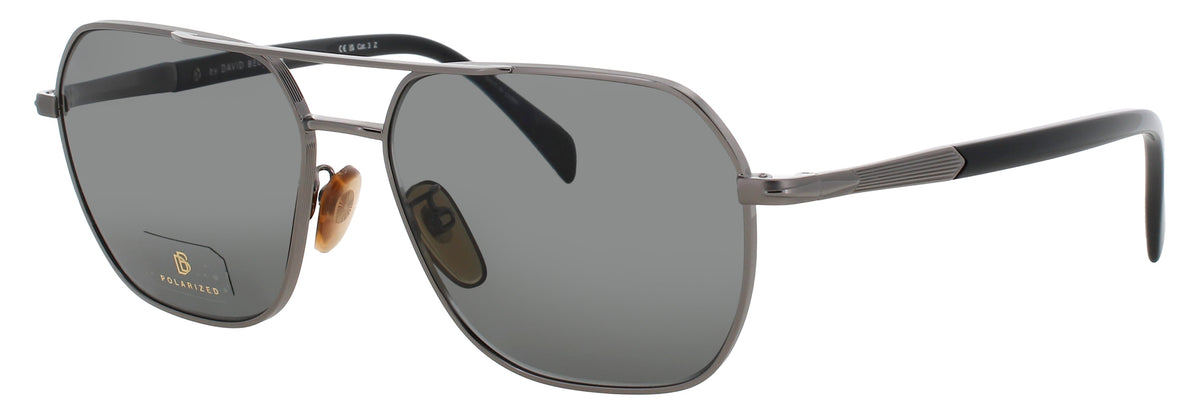 David Beckham DB-1128/G/S-V81/M9 DARK RUTHENIUM / BLACK  Men's Sunglasses 59mm