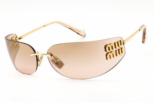 Miu Miu 0MU A51S-5AK20P sunglasses in gold frame with brown lenses