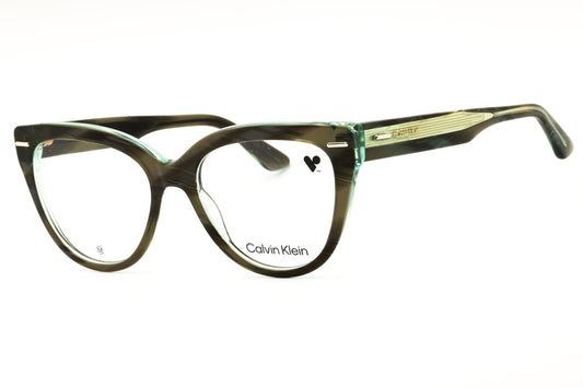 Calvin Klein CK24514-031 STRIPED GREY Cat eye Eyeglasses 52mm