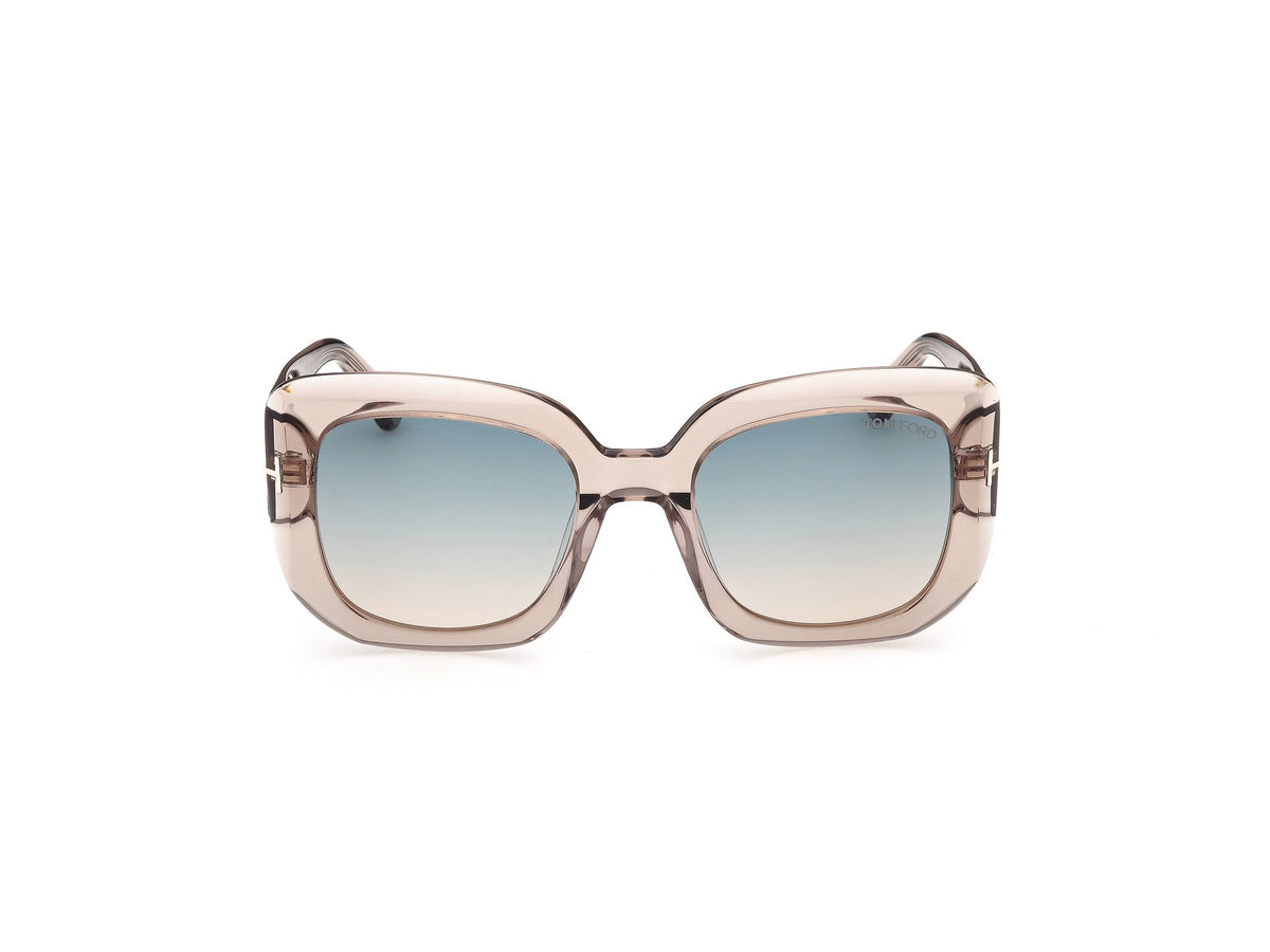 Tom Ford FT1220-5245P-52 Shiny Light Brown Square  52mm Sunglasses