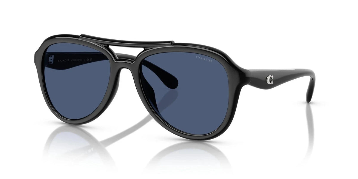 Coach 0HC8406U-500287-55 Black Round SUNGLASSES 0mm Sunglasses