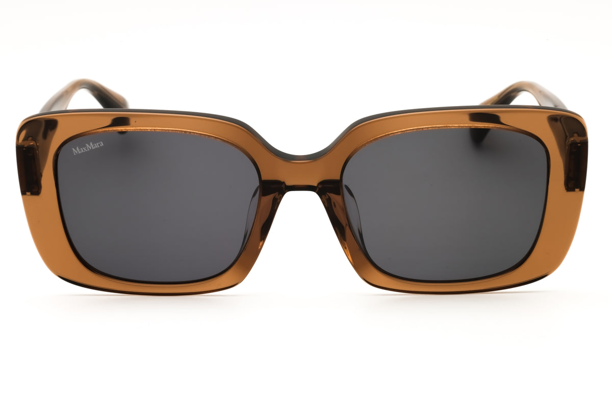 Max Mara MM0155-k-45A shiny light brown Oversized Sunglasses 54mm Sunglasses