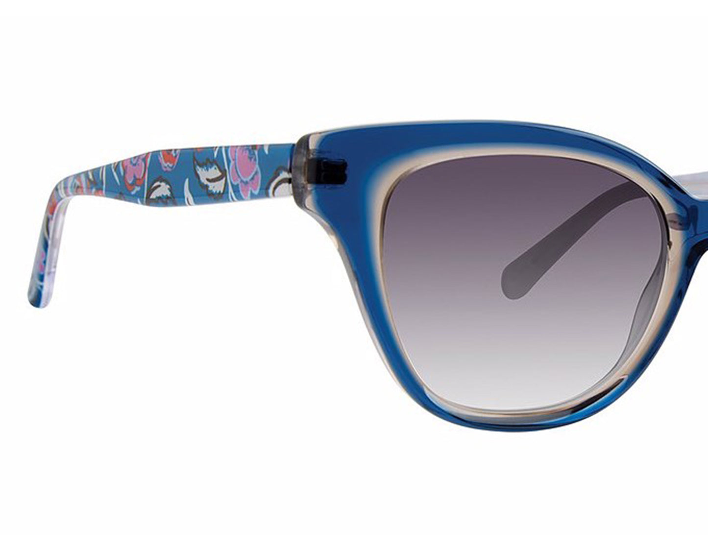 Vera Bradley NAVASOTA BUBBLY FLOWERS BLUE 52mm New Sunglasses