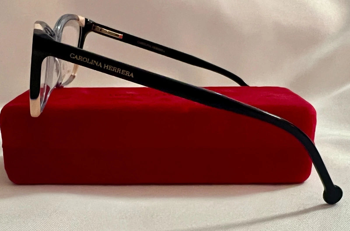 Carolina Herrera HER-0124 1ZN Blue Rectangle Eyeglasses 54mm Eyeglasses