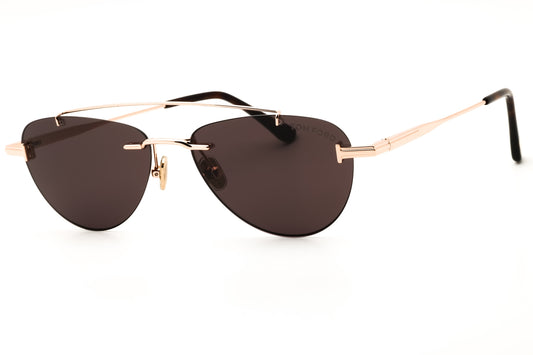 Tom Ford FT1356-28A shiny rose gold Aviator Sunglasses 55mm Sunglasses