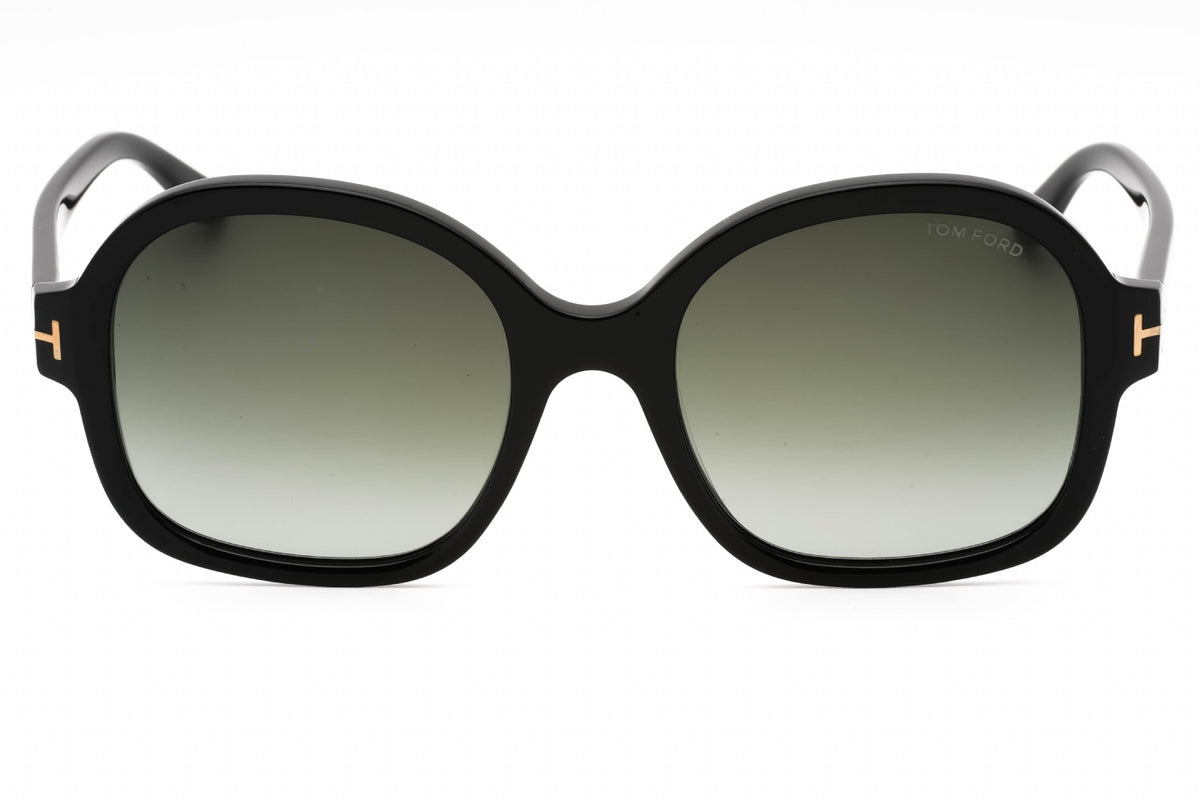 Tom Ford FT1034-01B shiny black Round Sunglasses 57mm Sunglasses