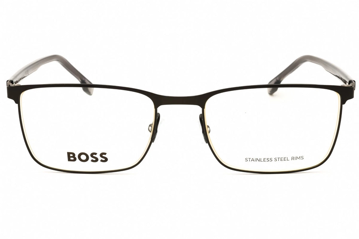 Hugo Boss BOSS1637-SVK-56 Matte Ruthenium Black Rectangle Eyeglasses 56mm Eyeglasses