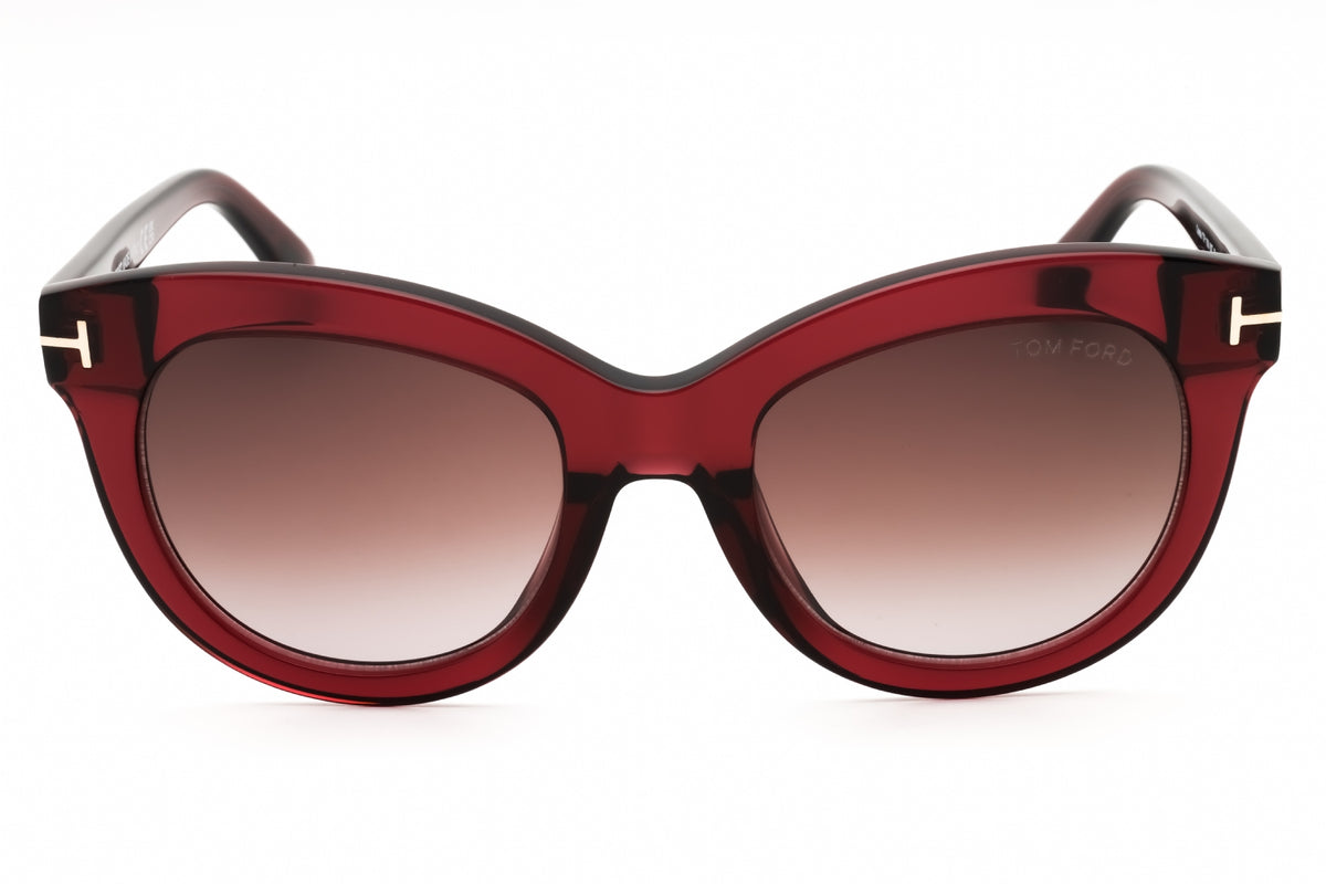 Tom Ford FT1189-69T shiny bordeaux Round Sunglasses 53mm Sunglasses