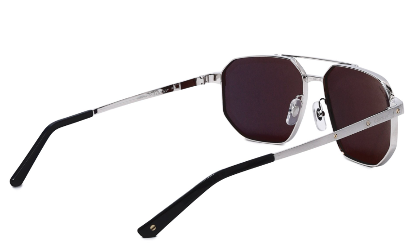 Cartier CT0462S-006 sunglasses in grey frame with grey lenses