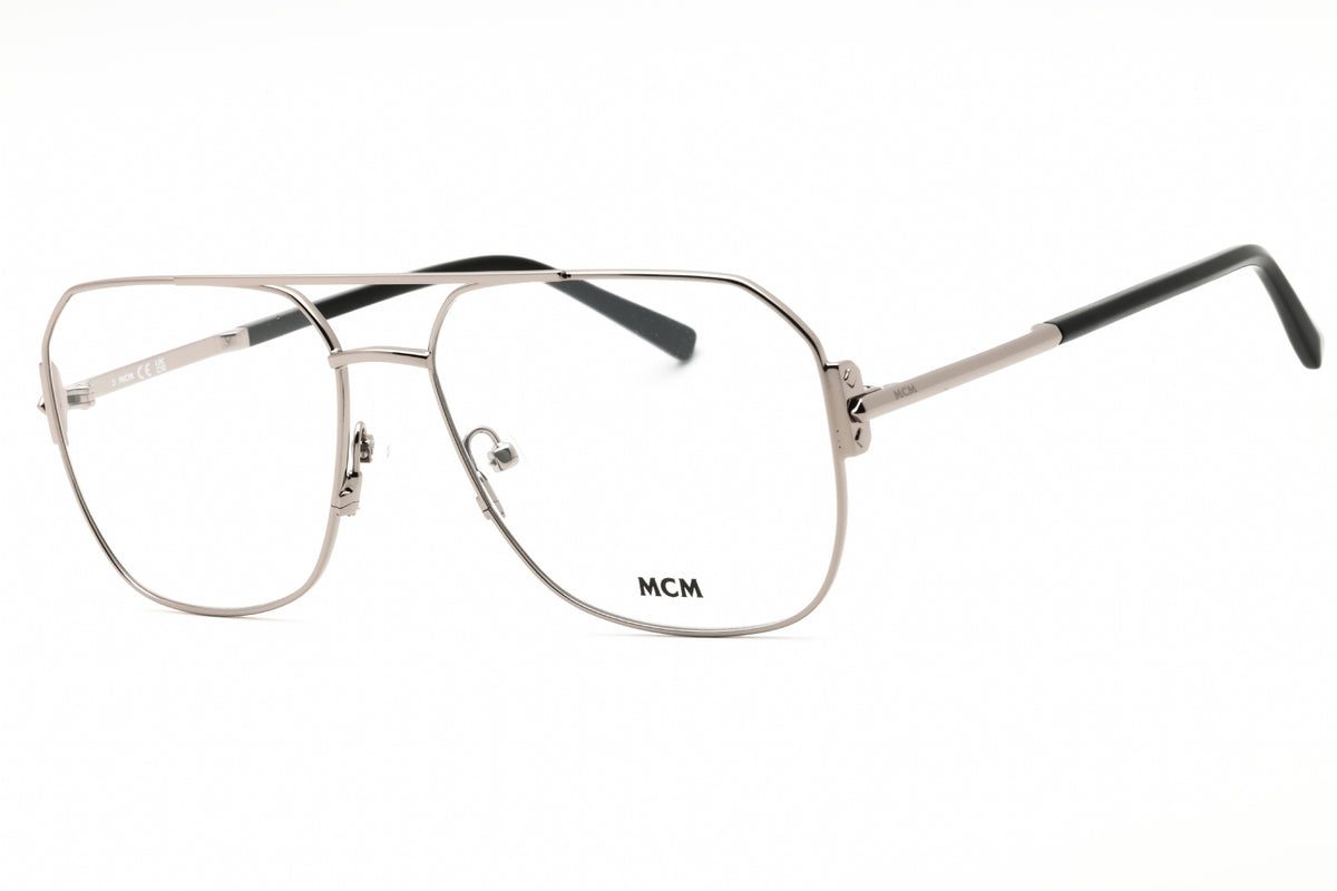 MCM MW5007-014 eyeglasses in shiny light ruthenium frame with clear lenses