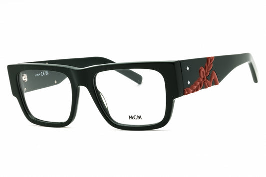 MCM MW5013-096 eyeglasses in shiny dark green frame with clear demo lenses