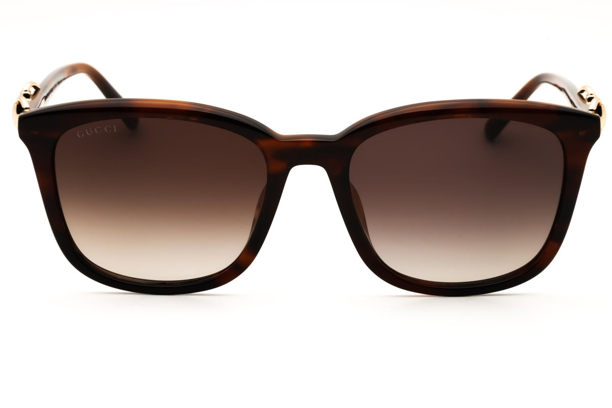 Gucci GG2057SK-002 Shiny brown Rectangular Sunglasses 56mm Sunglasses