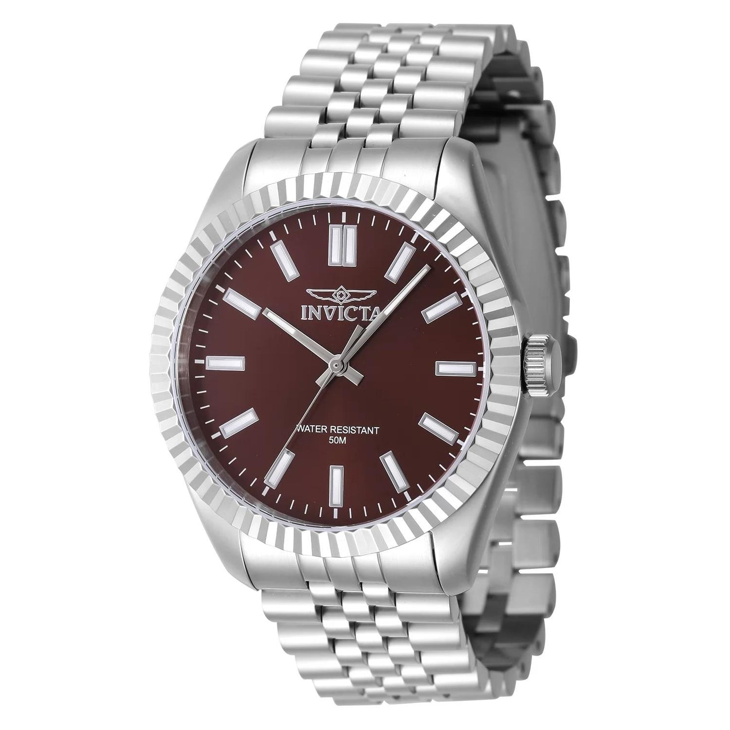 Invicta 47482 watch with copper dial and stainless steel band