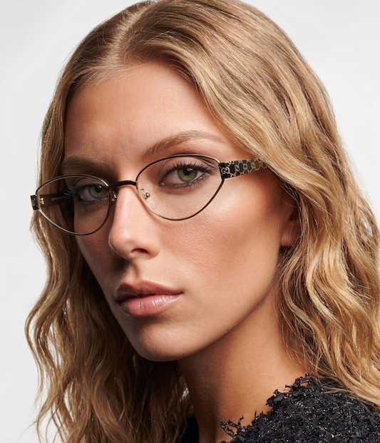 Gucci GG1853o-002 eyeglasses in silver frame with clear lenses