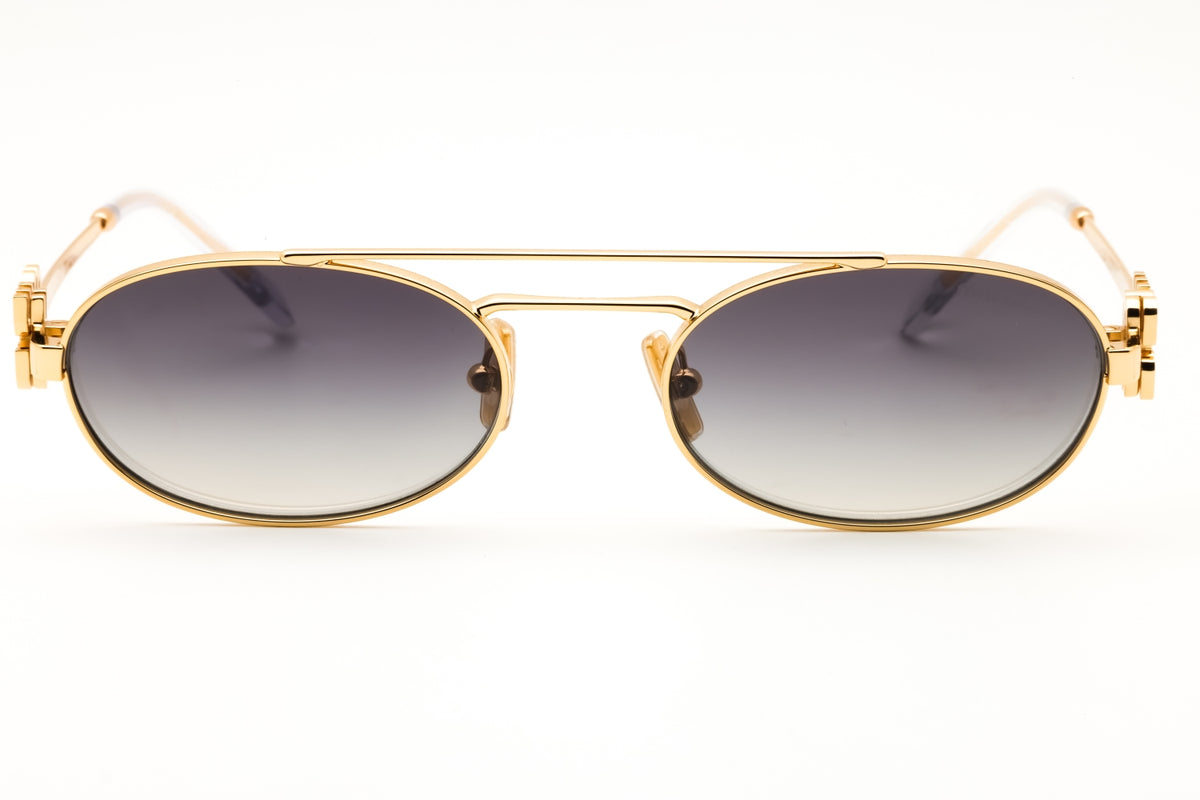 Miu Miu 0MU 54ZS-5AK30C Gold Oval Sunglasses 53mm Sunglasses