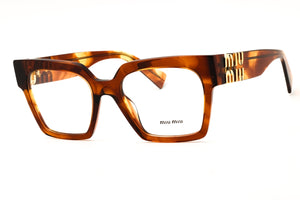 Miu MU 04UV-11Q1O1 Striped Tobacco Rectangular Eyeglasses 52mm