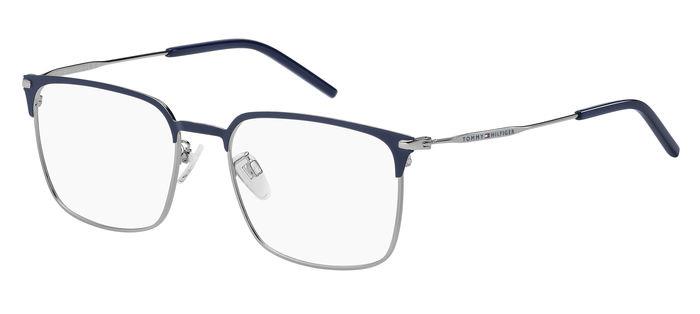 Tommy Hilfiger TH2062/G-KU0-54 Matte Blue Ruthenium Rectangle Eyeglasses 54mm Eyeglasses
