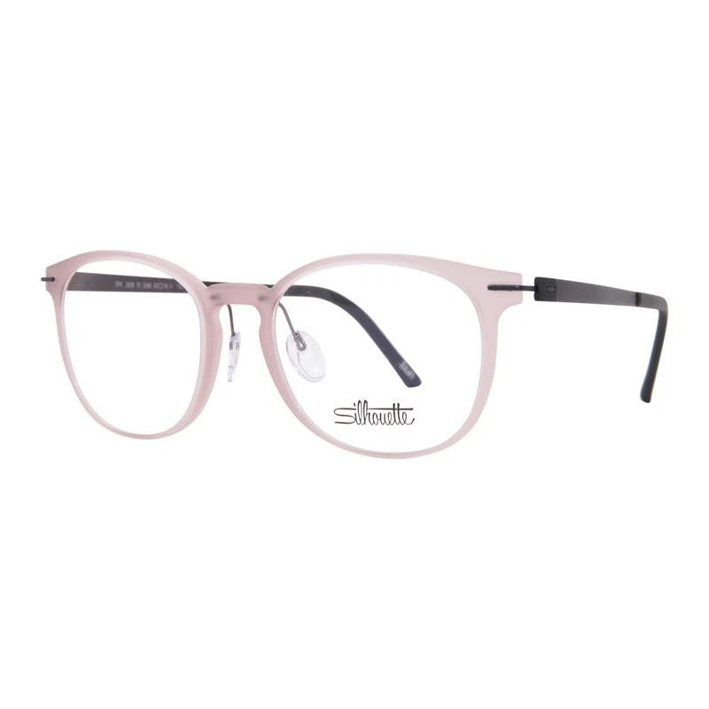 Silhouette Illusion Lite 1606/75-3032 eyeglasses in dark burgundy matte gold frame with clear lenses