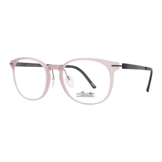 Silhouette Illusion Lite 1606/75-3032 eyeglasses in dark burgundy matte gold frame with clear lenses