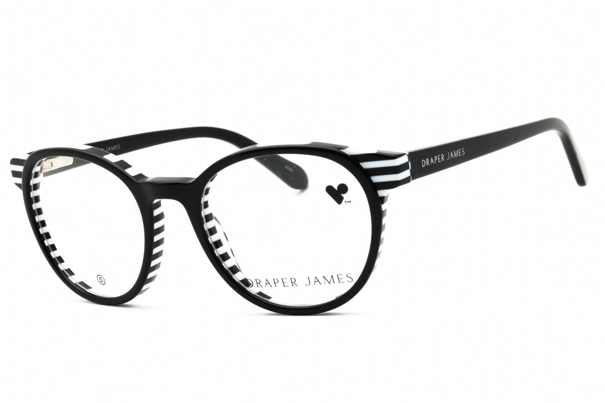 Draper James DJ1021-003 BLACK STRIPPED Round Eyeglasses 46mm Eyeglasses