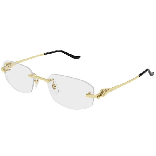 Cartier CT0601O-001 Gold Gold Geometric Eyeglasses 55mm Eyeglasses