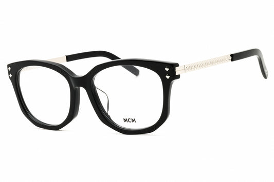 MCM MW5017-D-001 eyeglasses in shiny black frame with clear demo lenses