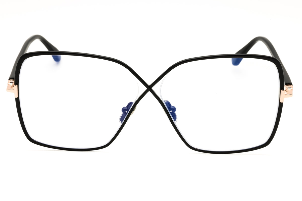 Tom Ford FT5841-B-001 shiny black Oversized Eyeglasses 59mm Eyeglasses