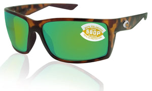 Costa del Mar 0RFT 66 OGMP Green Rectangle Sunglasses 63mm