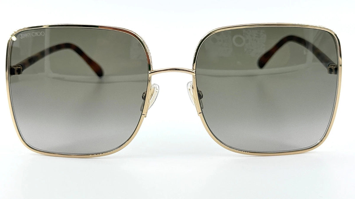 Jimmy Choo 0ALIANA-S-06J-59 Gold Square SUNGLASSES 59mm Sunglasses