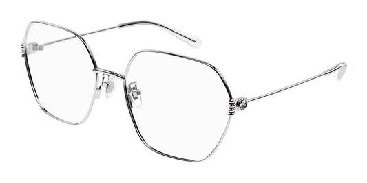 Gucci GG1285O-002-59 eyeglasses in silver frame with clear lenses