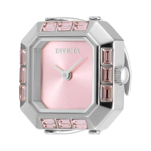 Invicta 49581 watch with pink dial and stainless steel band