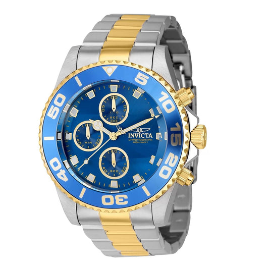 Invicta 43408 watch with blue dial and stainless steel band