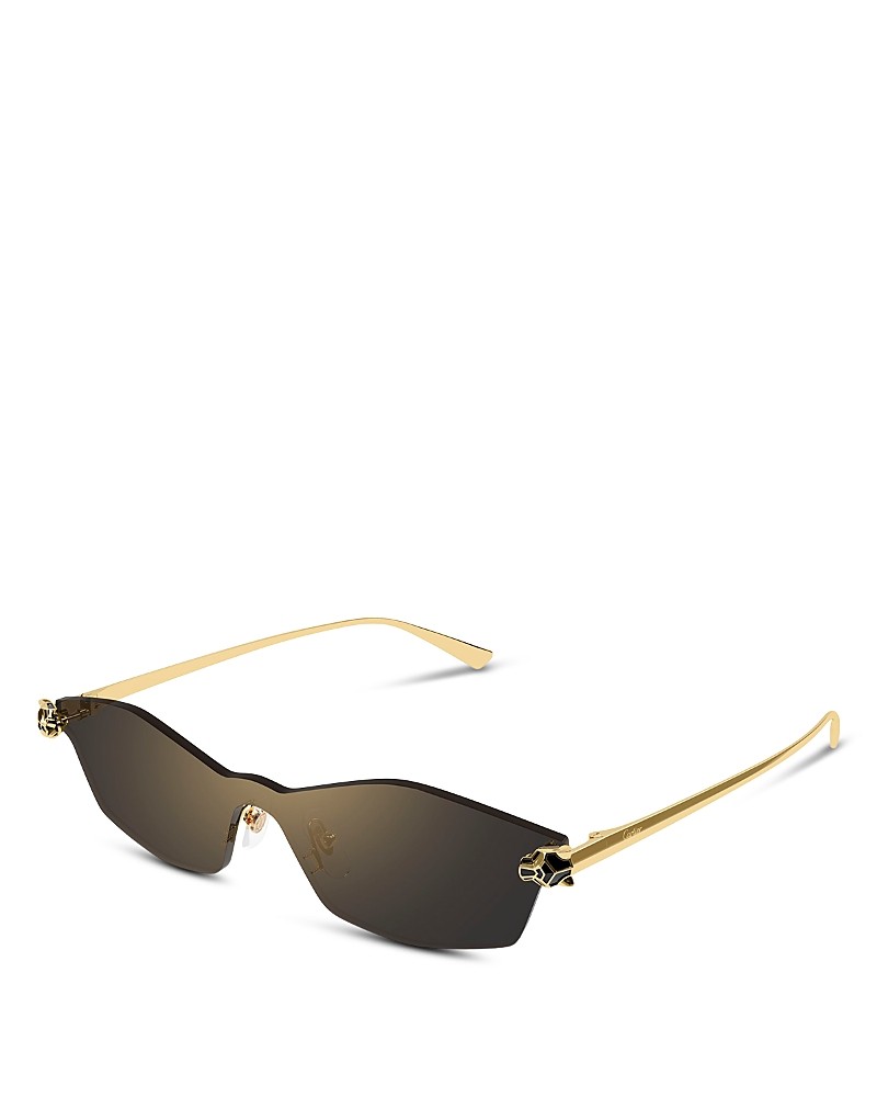 Cartier CT0678S-001 Gold Shield Sunglasses 99mm Sunglasses