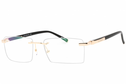 Charriol PC75112-C03 eyeglasses in shiny gold black frame with clear lenses