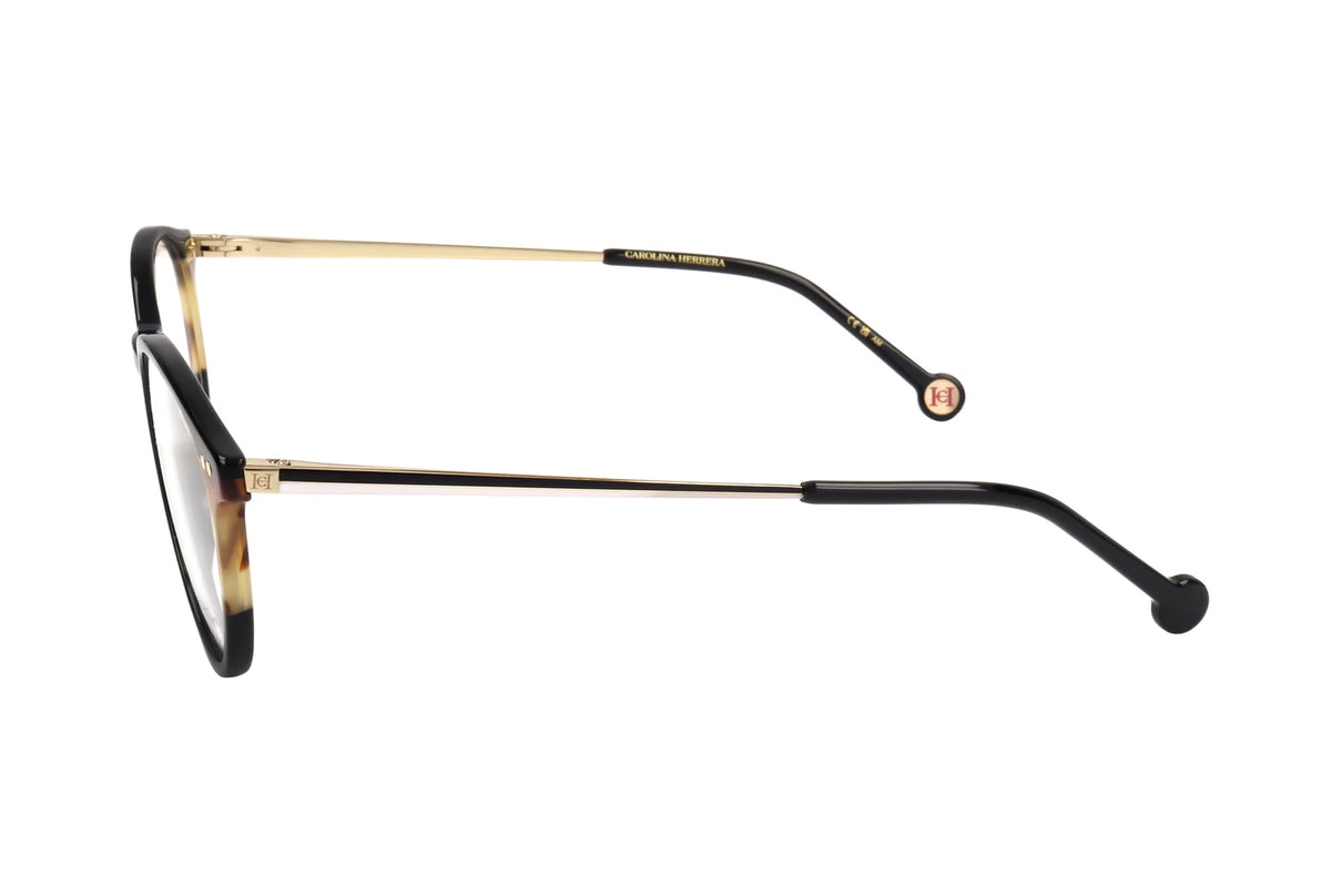 Carolina Herrera HER-0166-WR7-51 eyeglasses in black/havana frame with demo lenses