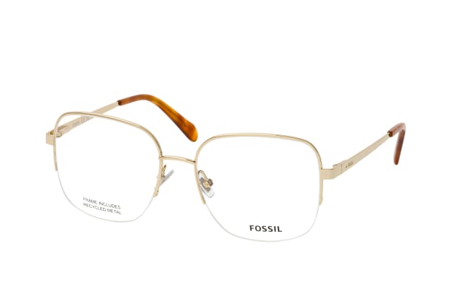 Fossil FOS-7163-G-3YG-53 Gold Rectangle Eyeglasses 53mm Eyeglasses