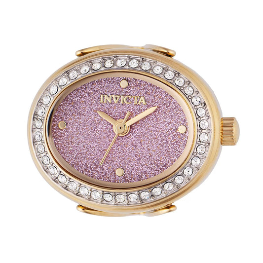 Invicta 49600 watch with pink dial and stainless steel band