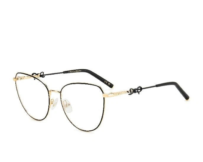 Carolina Herrera HER0220-2M2-56 Black Gold Rectangle Eyeglasses 56mm Eyeglasses