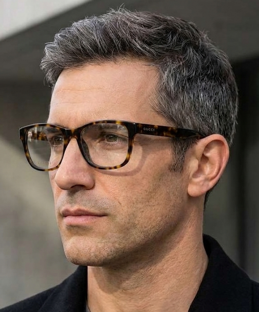 Gucci GG1344O-006-56 eyeglasses in havana frame with clear lenses