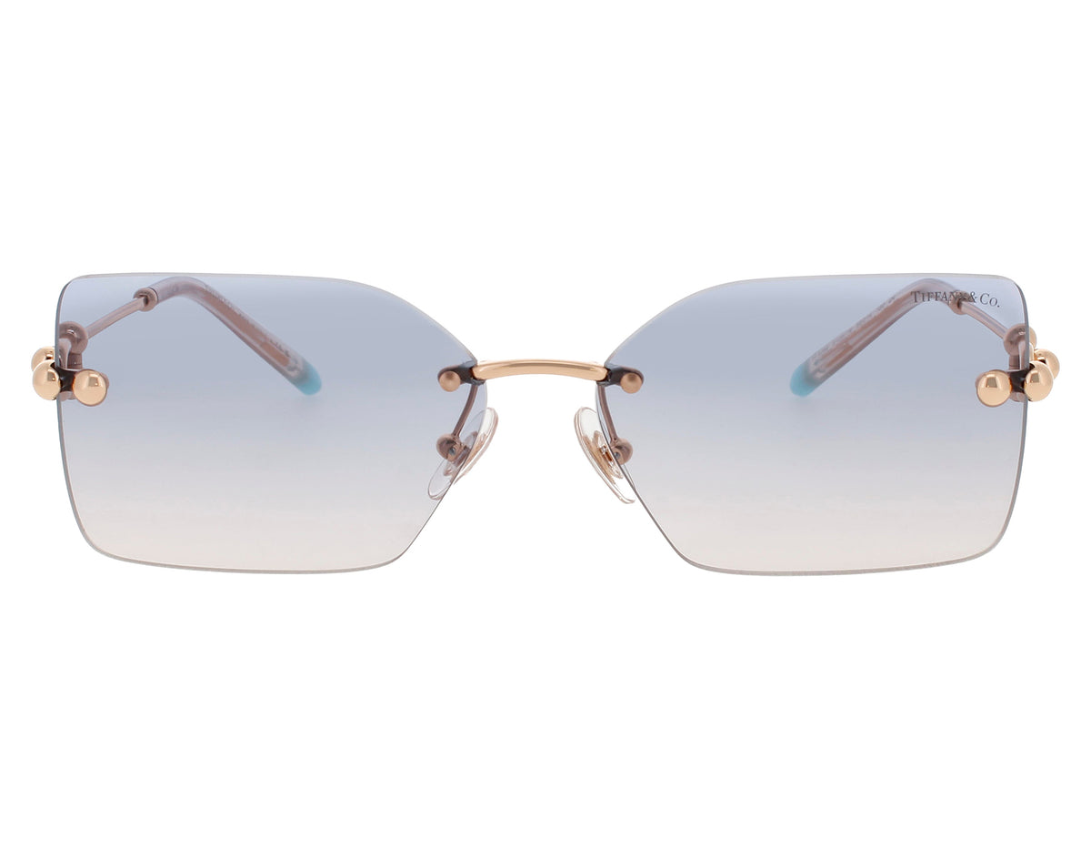 Tiffany &amp; Co TF3088-618978 sunglasses in gold havana frame with gradient orange lenses