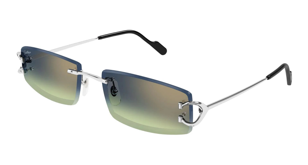 Cartier CT0465S-010 Silver Rectangular Sunglasses 56mm Sunglasses