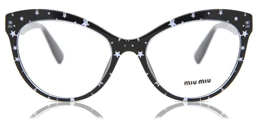 Miu Miu 0MU04RV-1381O1-53 Black Wrap EYEGLASSES 140mm Eyeglasses