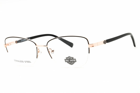 Harley Davidson HD0576-001 eyeglasses in shiny black frame with clear lenses