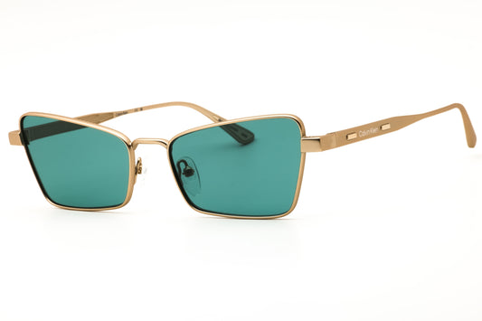 Calvin Klein CK24110S-716 MATTE LIGHT GOLD Cat eye Sunglasses 53mm