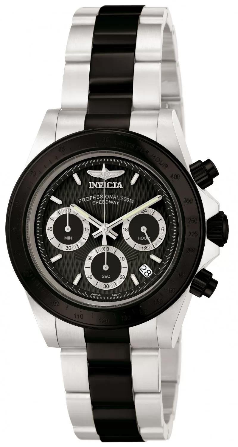 Invicta 6934 watch with black dial and stainless steel band