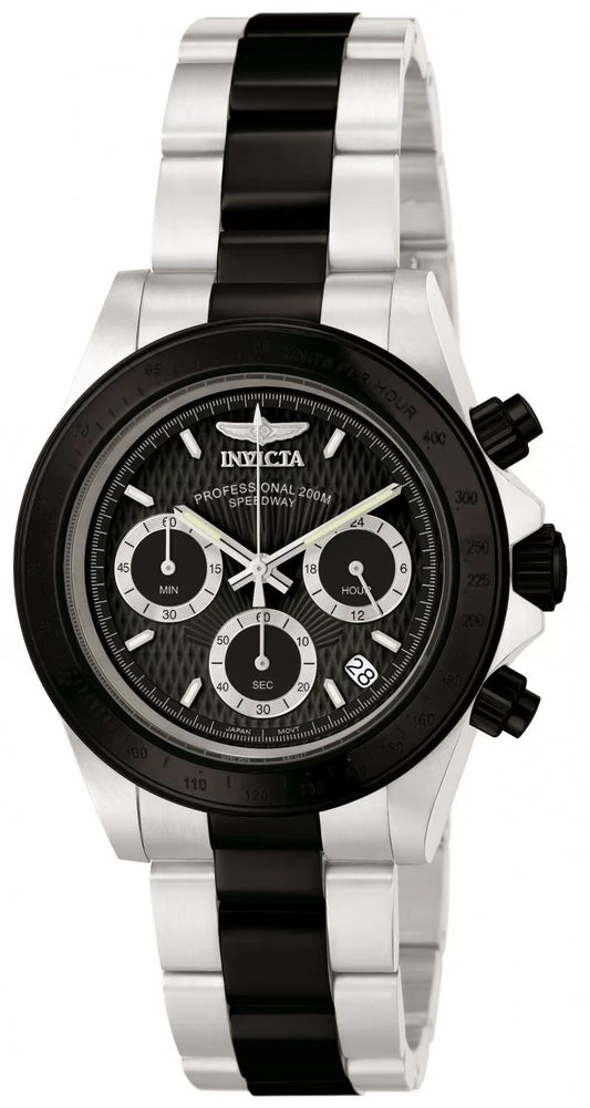Invicta 6934 watch with black dial and stainless steel band