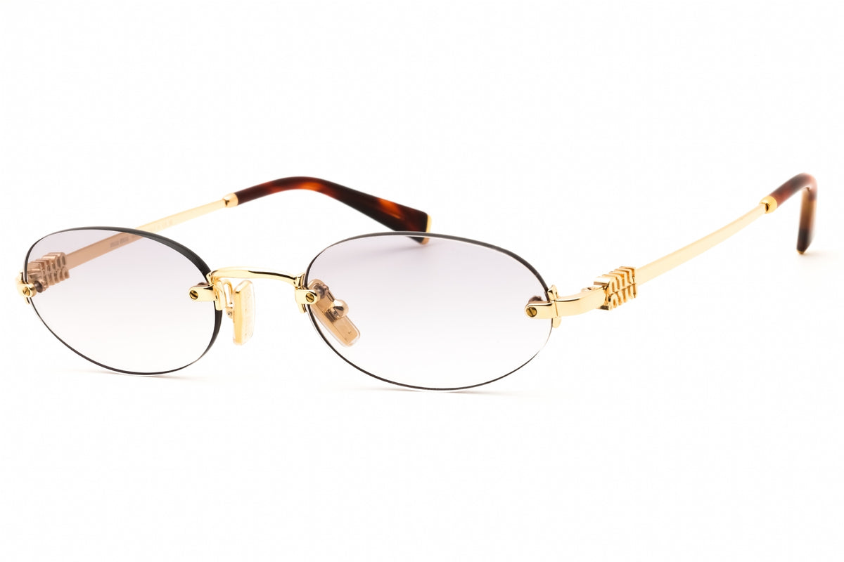 Miu Miu 0MU A54S-5AK04O Gold Oval Sunglasses 51mm Sunglasses