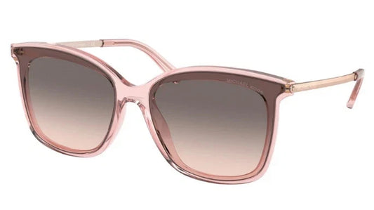 Michael Kors 0MK2079U-31123B-61 Transparent Dusty Rose Rectangle SUNGLASSES 0mm Sunglasses