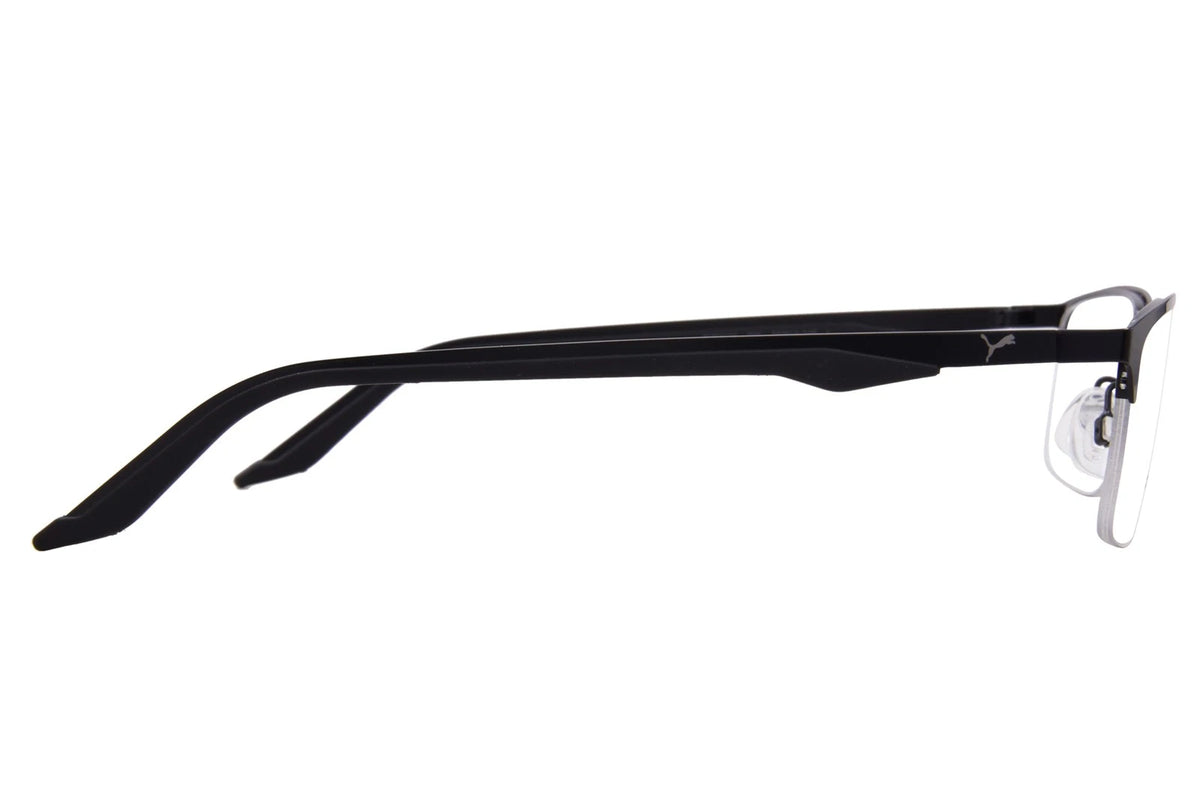 Puma PU0413O-001-56 eyeglasses in black frame with clear lenses
