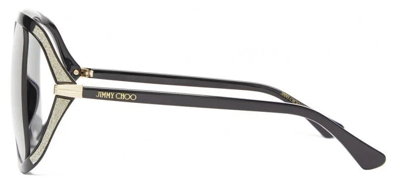 Jimmy Choo 0TILDA-G-S-807-60 Black Silver Cat Eye SUNGLASSES 0mm Sunglasses